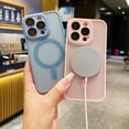 thumbnail image 3 of Ancove Compatible with iPhone 16 Pro Magnetic Case, Upgraded [Full Camera Protection] [Compatible with Magsafe] [Translucent Matte] Shockproof Protective Phone Case Cover,Pink, 3 of 4