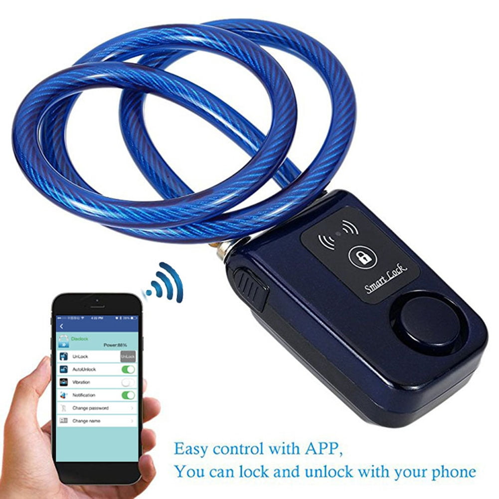 Bluetooth Bike Lock Alarm 110dB Universal Security Smart Bike Alarm Lock System Anti-Theft Vibration Alarm for Bicycle Motorcycle Door Gate Lock, APP Control