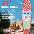 thumbnail image 3 of 11' Stand Up Paddle Boards Surf Control with Premium SUP Board Accessories Backpack & Removable Fins, 34" Wide Inflatable Paddle Boards of All Skill Levels (Peach Pink), 3 of 6