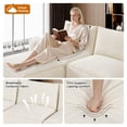 thumbnail image 5 of Neche 114" Cloud Sofa for Living Room, L-Shaped Deep Seat Modular Boneless Couch, No Assembly Required,Beige, 5 of 8