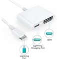 thumbnail image 2 of Adaptador HDMI, adaptador HDMI para Iphone 1080p, adaptador AV Digital Lightning, conector HDMI de pantalla de sincronización Hdmi para Iphone y Ipa, 2 of 4