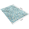 thumbnail image 4 of Blue Daisy Flower Pattern Blanket,Comfortable Soft Lamb Wool Throw Blanket,All Season,Warm Lightweight Blankets for Sofa Bed Couch Living Room Chair,40"x50", 4 of 4