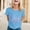 Sky Blue, variant on Graphic Tees for Women Carnival Graphic Print Short Sleeve T Shirt for Everyday Comfort and Versatile Style in Women's Tops Orange M
