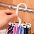 thumbnail image 3 of Cheers US 2Pcs Tie Rack Hanger Holder 360 Degree Rotating Scarf Hanger Adjustable Twirl Tie Rack Tie Belt, Multipurpose Organizer, Hook Ties Scarf for Closet Storage, 3 of 7