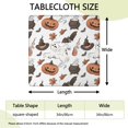 thumbnail image 2 of Halloween Ghosts Pumpkins and Witch Hats Square Fitted Tablecloth with Elastic Edge,Square Table Cover,Washable Elastic Table Cover for Home Kitchen Party Decor 34"x34", 2 of 6