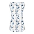 thumbnail image 5 of Uootdi Womens Floral Tank Tops Crew Neck Sleeveless Vintage Print Blouses Casual Loose Lightweight Soft Comfy Daily Wear Shirts Gift, 5 of 7