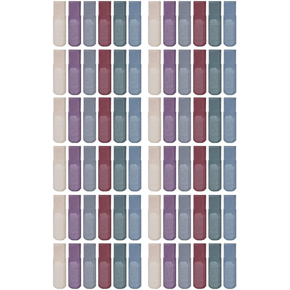 SOCKS'NBULK Loose Fit Gripper Bottom Diabetic Non-Skid Slipper Black Socks, Grippy Hospital Sock, Wholesale Bulk (72 Pairs Gripper Womens - Neutral Socks, One Size)