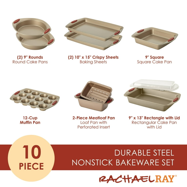 Rachael Ray 10-Piece Cucina Nonstick Bakeware Set