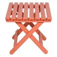 thumbnail image 4 of Shine Company Solid Wood Square Folding Table, Organic Pumpkin, 4 of 4