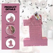 APINATA4U 20 Large Solid Light Pink Number One Pinata First Birthday