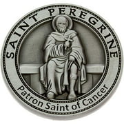 St Peregrine Patron Saint of cancer Pocket coin Token - Prayer Back