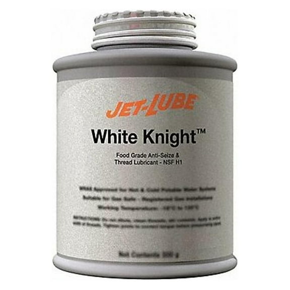 Jet-Lube White Knight Food Grade Anti-Seize Compounds, 1 lb Brush Top Can - 12 CN (399-16404)