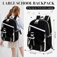 thumbnail image 2 of DAKIMOE School Backpack for Teens Middle School Bookbag Students Lightweight Durable Casual Outdoor Daypack College, Black, 2 of 7