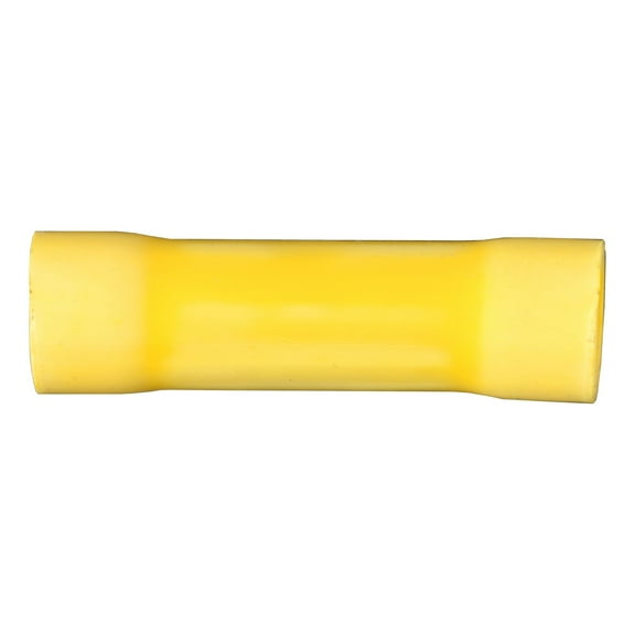 CURT 59423 12-10 Gauge Yellow Vinyl-Insulated Wire Butt Connectors, 100-Pack