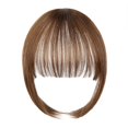 thumbnail image 1 of CHUANK Frange à Clip en Cheveux Humains Véritables Fausses Frange Extensions de Cheveux à Clip pour Femmes Frange Légère Pièces de Cheveux Naturels pour Usage Quotidien (Rouge Brun), 1 of 7