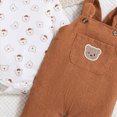 thumbnail image 4 of KPOPLK Baby Boy Romper Long Sleeve Bear Print Bodysuit and Corduroy Suspender Pants 2 Piece Set for Infant Boys,Size 12-18 Months, 4 of 5