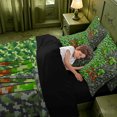 thumbnail image 5 of meiyoeat Pixel Gamepad Games 7-Piece Twin Bedding For Boys,Grid Miner Theme Initial Alphabet M Bedding Comforter Set,Black Reversible, 5 of 7