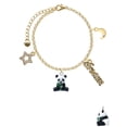 thumbnail image 2 of Delight Jewelry Resin Panda Bear Goldtone Dream Big Charm Bracelet, 7.5+2" Extender, 2 of 4