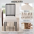 thumbnail image 3 of Fundas impermeables para asientos de sillas de comedor SearchI, juego de 4 unidades, color beige, 3 of 9