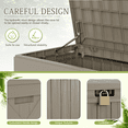thumbnail image 6 of Homall 120 Gallon Outdoor Patio Box Deck Plastic Resin Storage Box Backyard, Light Brown, 6 of 7