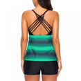 thumbnail image 4 of Tankini Swimsuit for Women Two Piece Bathing Suit Swimwear Tank Top Swimwear with Boyshorts, 4 of 6