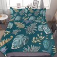 thumbnail image 1 of HAHDAXIA Plant Tree Pattern Bedding Solid Comforter Set for All Seasons,3 Pieces(1 Comforter+2 Pillowcases),Soft Microfiber Bedding Set Queen(90"x90"), 1 of 7