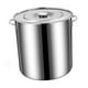 thumbnail image 5 of Olla de acero inoxidable para cocinar en casa, olla profunda, fácil de limpiar, cómoda, grande, para sopa, para conservas de pasta, para comedores 30 centímetros, 5 of 8