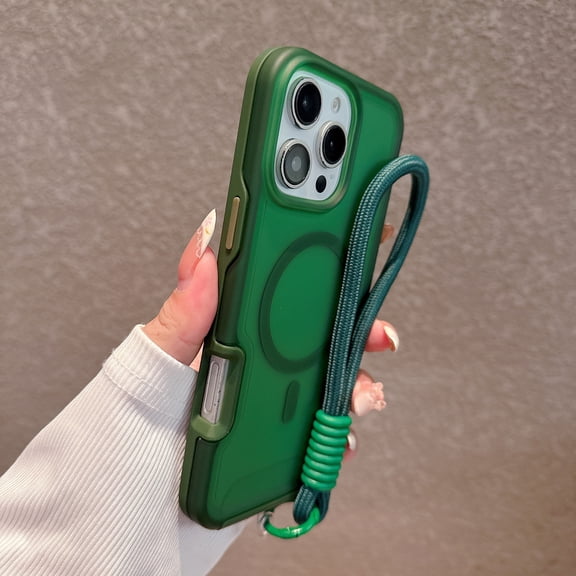for iPhone 14 Magnetic Case, Compatible with Mag-Safe, Support Magnetic Car Mount, Skin-Friendly Feel Phone Case, Military Grade Drop Protective Cover for iPhone 14, Amygreen