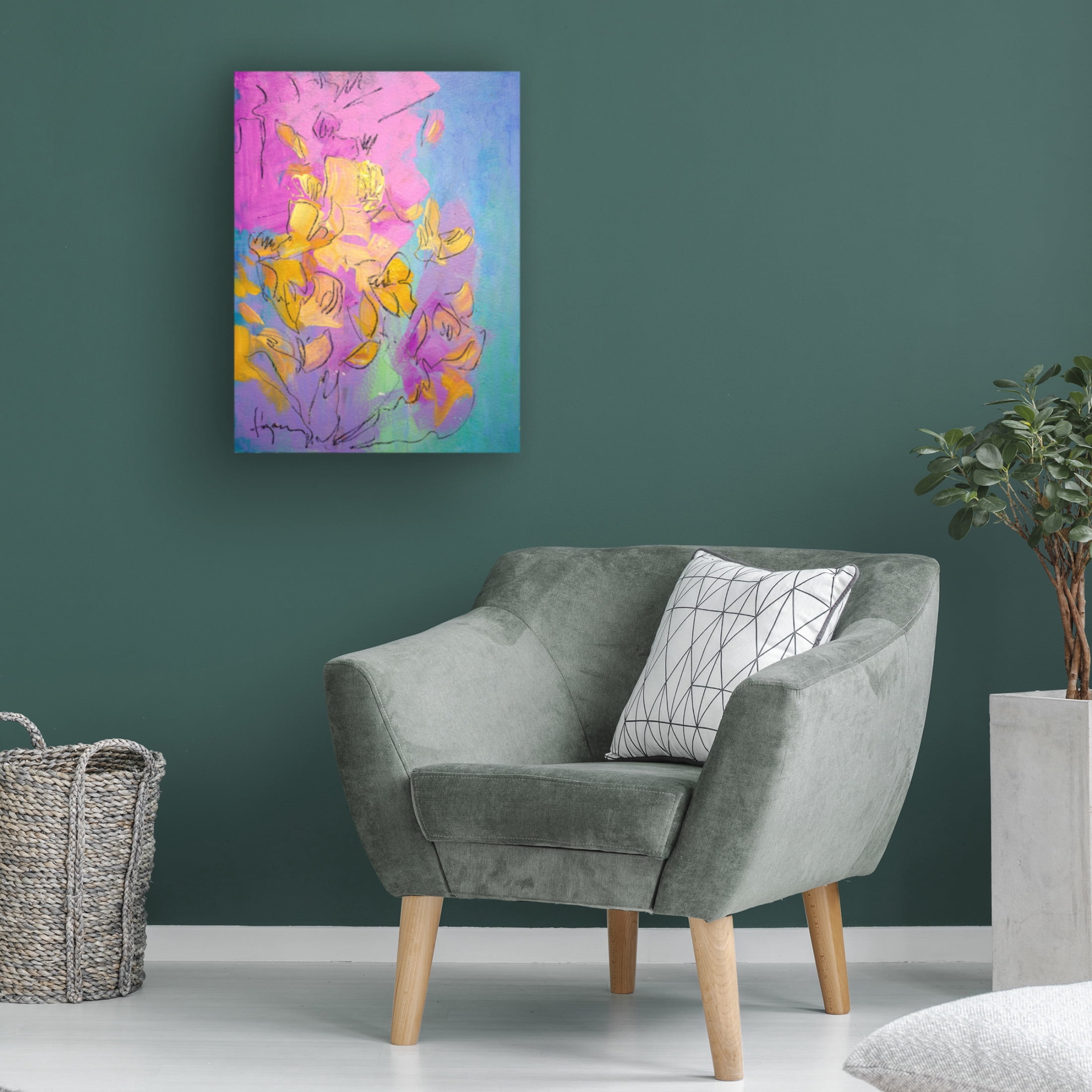 Canvas Wall Art - Dorothy Fagan 'Dancing Heart' Wall Art for Living Room, Bedroom, or Office D?cor by Trademark Fine Art - 14 x 19 Inches