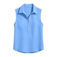 thumbnail image 4 of Noric Women's Cotton Linen Tank Tops Collared Button Up Casual Summer Loose Fit Sleeveless Tops, 4 of 8