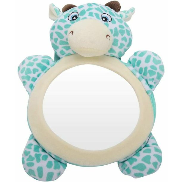 Espejo retrovisor para coche de bebé para vigilancia de seguridad, espejo de coche, juguete de peluche suave, juguete de aprendizaje temprano, juguetes de peluche con espejo para regalo de bebé para n