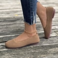 thumbnail image 5 of B91xZ Chaussures Plates pour Femmes Bout Rond Chaussures Plates à Enfiler pour Filles Ballerines, Café 6.5, 5 of 5