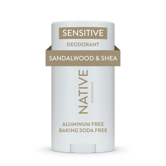 Native Deodorant, Sensitive, Aluminum Free, Sandalwood & Shea Butter, for Women and Men, 2.65 oz