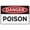 Warning Sign 1, variant on Danger Poison Sign, 8"x12" Aluminum Safety Warning Sign, Indoor Outdoor Toxic Hazard Sign