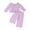 A-4-870-Light Purple, variant on Toddler Boy Girl Pants Clothes Set, Long Sleeve Round Neck Contrast Color Sweatshirt + Casual Street Long Trousers 2PCS Long Sleeve Sweatshirts Jogger Pants Set 12-24 Months,3-4 Years
