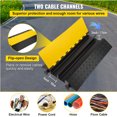 thumbnail image 4 of VEVOR 2-Channel Cable Protector Ramp, 37.4" Rubber with Black & Yellow, 4 of 9