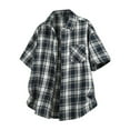 thumbnail image 3 of COSFO Collared Mens Casual Button Down Shirts Plaid Short Sleeve with Pocket Regular Fit Men's Shirts, 3 of 4