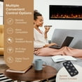thumbnail image 5 of Modern Ember Aerus Slim 50 Inch Smart Linear Electric Fireplace | Recessed in-Wall or Wall-Mount, 5 of 9