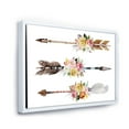 thumbnail image 3 of Designart 'Flowers and Ethnic Feathers On Native Arrows II' Bohemian & Eclectic Framed Canvas Wall Art Print, 3 of 5