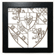 thumbnail image 1 of Shell patron escudo barroco León ilustración Mesa de pared con marco cuadrado negro, 1 of 4
