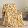 thumbnail image 3 of Corgi Blanket Gifts Super Soft Lightweight Flannel Blankets Throw for Kids, Adult, Suitable for Couch, Sofa, Bed, Camping, Travel All Seasons 60"x80" for Adult, 3 of 6
