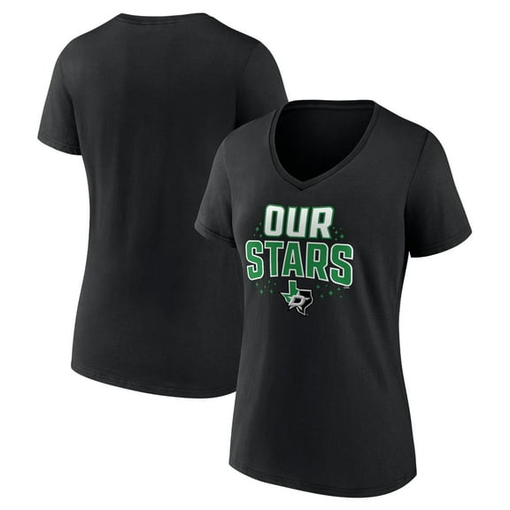 Women's Black Dallas Stars Proclamation V-Neck T-Shirt