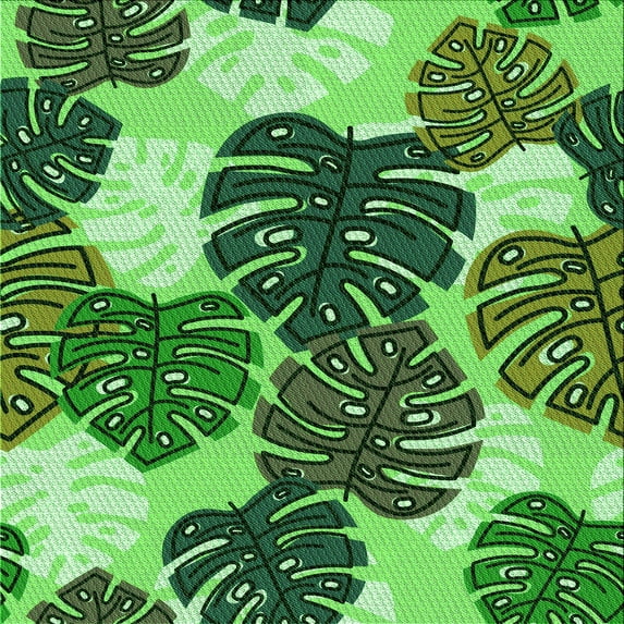 Ahgly Company Indoor Square Patterned Deep Emerald Green Area Rugs, 6' Square