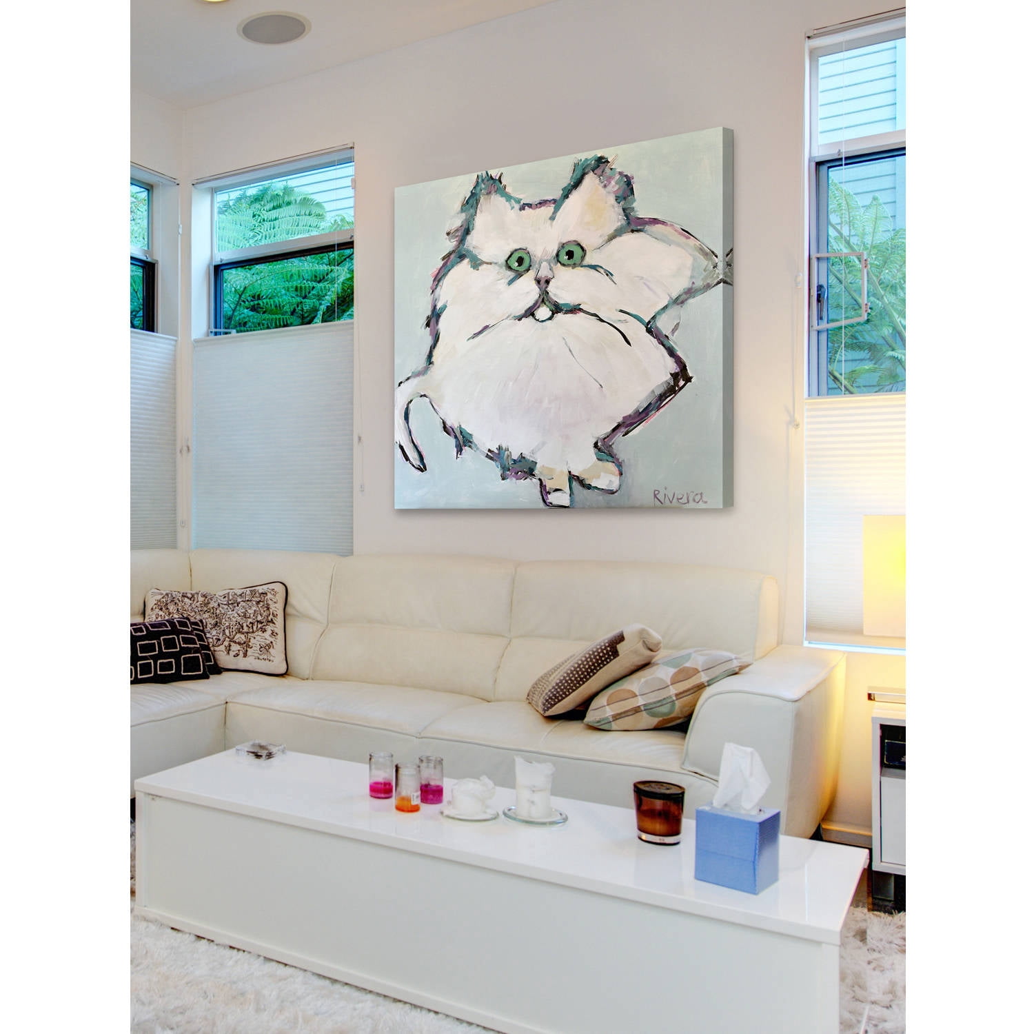 Marmont Hill "Kitty Kat" by Michelle Rivera Painting Print on Wrapped Canvas