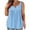 Light Blue(NEW1), variant on Patlollav Womens Tank Summer Solid Sleeveless Flared Trendy Casual Blouse Button Tunic Shirt