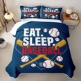 thumbnail image 2 of Homewish Eat Sleep Baseball Twin Quilt Set, Sport Twin Coverlet Set for Boys and Girls, 2 Pieces, 1 Comforter and 1 Pillowcase, 2 of 7