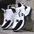 thumbnail image 6 of Men's High-top Casual Sports Shoes Fashion Outdoor Walking Shoes for Road Running; Lace-up Wear-resistant Versatile, 6 of 7