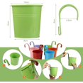 thumbnail image 2 of Juego de 6 macetas colgantes de metal para interiores con gancho desmontable para decoración de jardinería, varios colores, 2 of 5