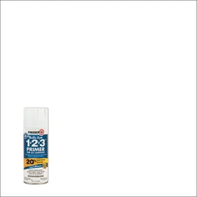 White, Zinsser Bulls Eye 1-2-3 Primer for All Surfaces Spray Flat, 13 oz