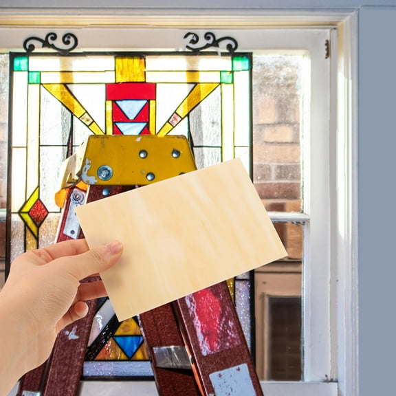 HOMEMAXS Beige Glass Mosaic Tiles for DIY Crafts with Smooth Surface and Bright Colors 1 Sheet